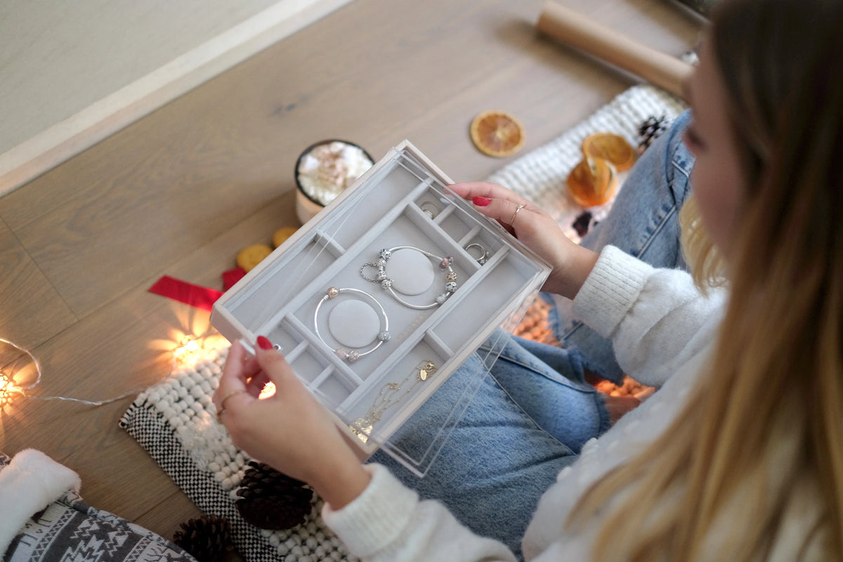 Classic 2-Bracelet/Bangles Layer Blush