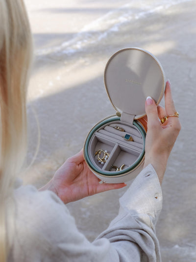 Round Travel Jewellery Box