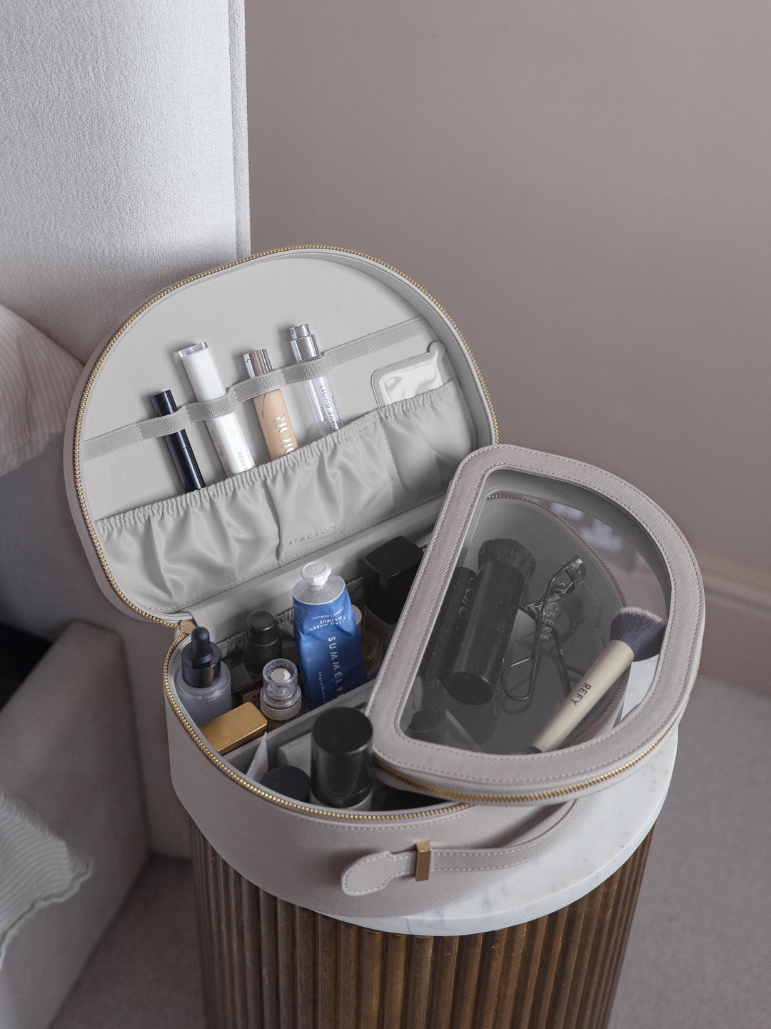 Vanity Bag in Taupe | Makeup Vanity Case – Stackers Singapore