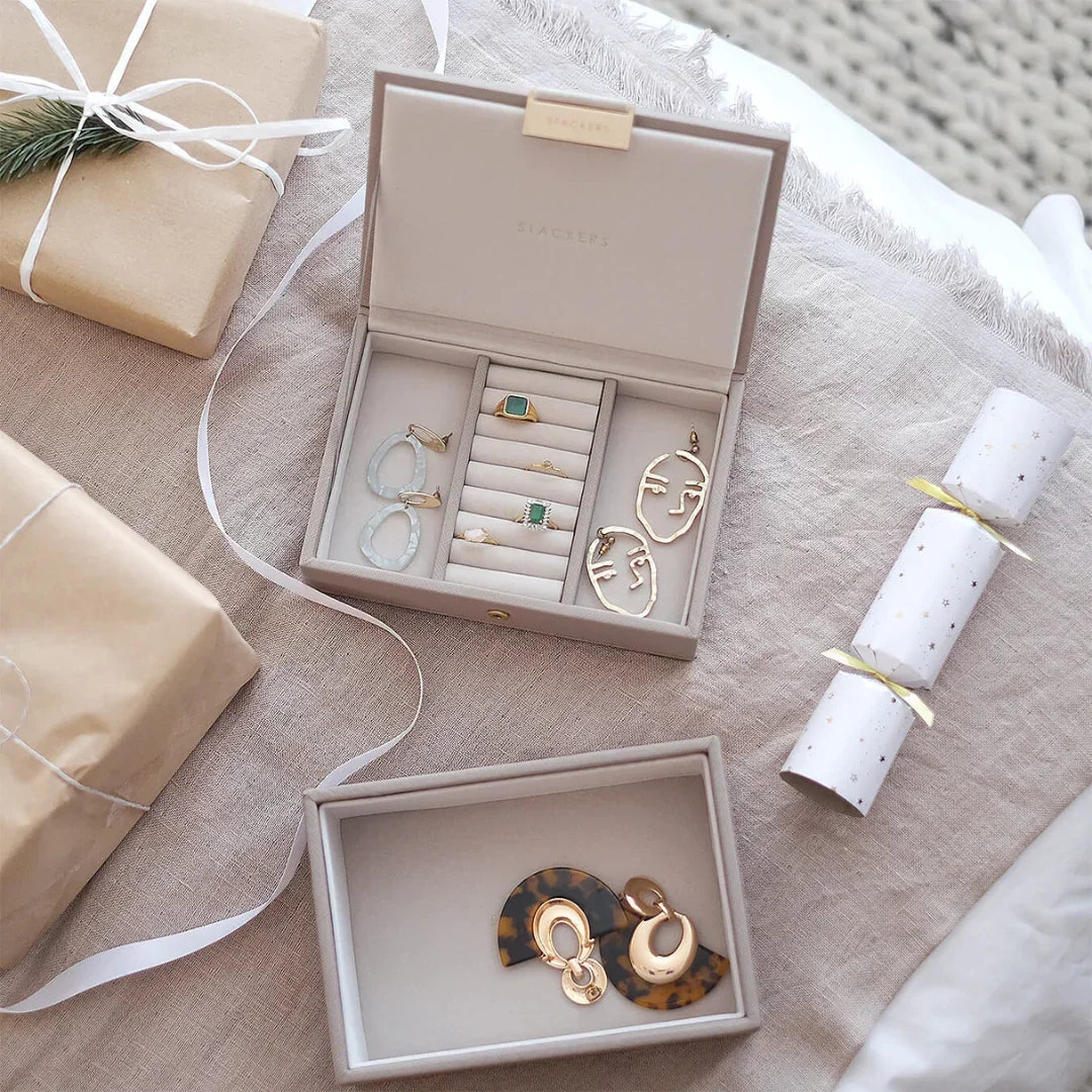 Mini 2-in-1 Jewellery Box Set Taupe – Stackers Singapore